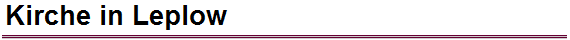 Kirche in Leplow